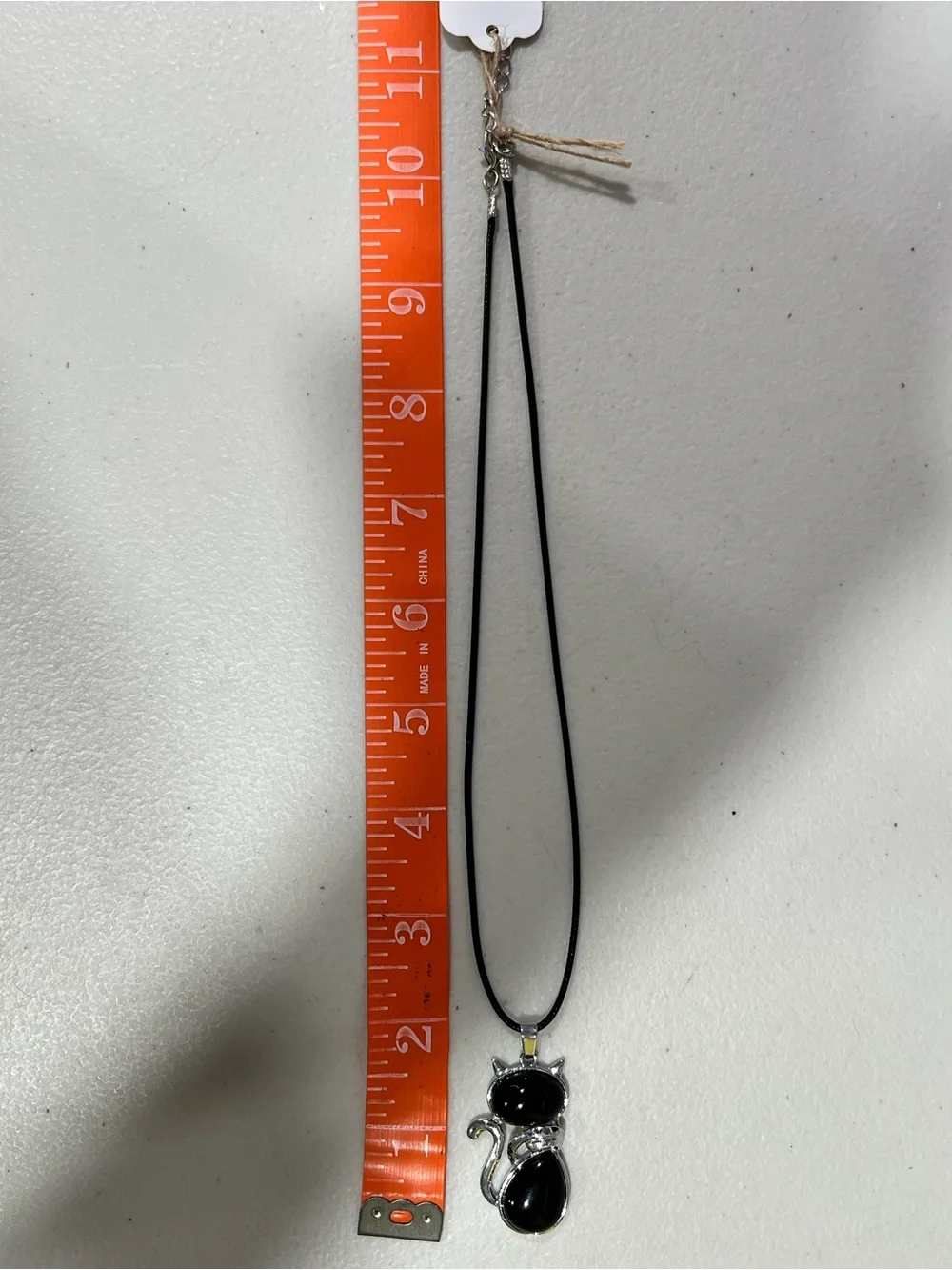 Cat Pendant Necklace with Black Stones - Stylish Pet Inspired Jewelry